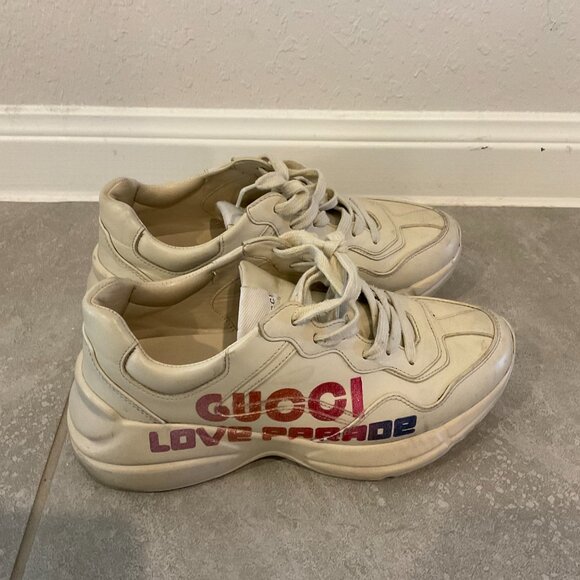Gucci Shoes - Gucci Rhyton Glitter-Logo Chunky Sneaker size 38.5